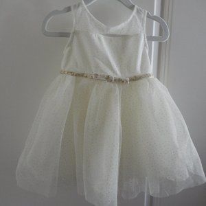 White dress with Gold spot